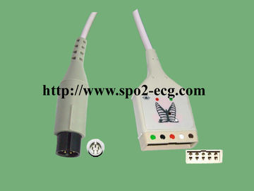 Κίνα Το IEC AHA Philips 5 καλώδιο Ecg μολύβδου γύρω από 8 καρφώνει 12 πόδια με το συνδετήρα/τη θραύση προμηθευτής